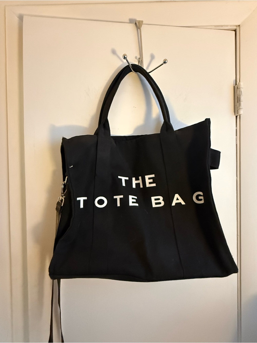 THE TOTE BAG Black Canvas Tote